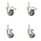 Service Caster 3 Inch 316SS Gray Polyurethane 3/8 Inch Threaded Stem Caster Lock Brake, 2PK SCC-SS316TSTTL20S314-PPUB-381615-2S2 - alternate 5